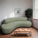 Ver imagem 1 de Sofá Orgânico 03 Lugares Sala Estar Celeste 160cm Bouclé