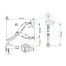 Suporte Articulado para Monitor 15 a 34 Ajuste de Altura e Pistão a Gás F80n Elg - 3