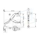 Ver imagem 3 de Suporte Articulado para Monitor 15 a 34 Ajuste de Altura e Pistão a Gás F80n Elg