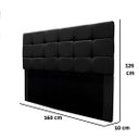 Ver imagem 4 de Cabeceira Cama Box Estofada Queen 160 Cm Bianca Suede Preto