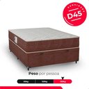 Ver imagem 7 de Cama Box Baú Casal + Colchão Prime Espuma D45 Marrom Suede Marrom/marrom