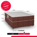 Ver imagem 6 de Cama Box Baú Casal + Colchão Prime Espuma D45 Marrom Suede Marrom/marrom