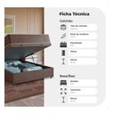 Ver imagem 5 de Cama Box Baú Casal + Colchão Prime Espuma D45 Marrom Suede Marrom/marrom