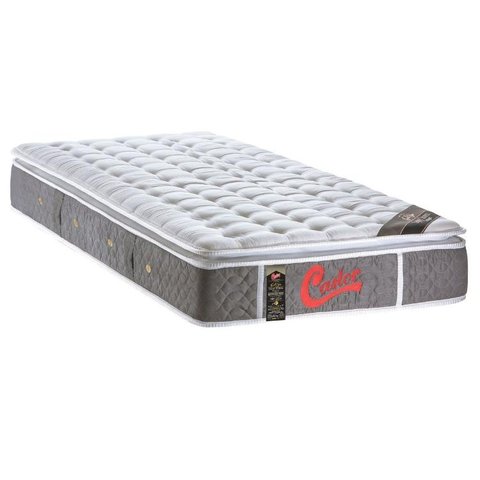Colchão Solteiro Castor Molas Pocket Ensacadas Gold Star Light Stress Oxygem New Pillow Top (78x188x27) - C