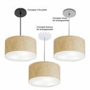 Ver imagem 4 de Pendente Cilíndrico Vivare Free Lux Md-4386 Cúpula em Tecido Lustres Vivare Rustico-Bege Canopla bra