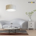 Ver imagem 2 de Pendente Cilíndrico Vivare Free Lux Md-4386 Cúpula em Tecido Lustres Vivare Rustico-Bege Canopla bra