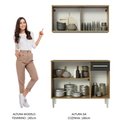 Ver imagem 6 de Armário de Cozinha Compacta Emilly 105cm com Armário e Balcão Rustic/Preto Emilly Madesa 01