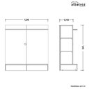Ver imagem 7 de Closet com Painel Wave Cinamomo/off White para Tv até 42” - Móveis Albatroz