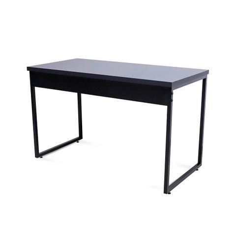 Mesa de Escritório Office Estilo Industrial Casavezi 120 X 60 Cm Preto com Pés Preto