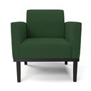 Ver imagem 6 de Kit 2 Poltronas Decorativas Isabella Pés Fixo em Madeira Preto Veludo Verde Esmeralda G19 - Gran Bel