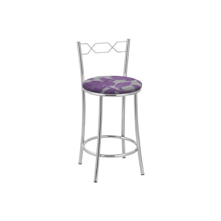 Kit 2 Banquetas Cromadas BC51C de Metal e Assento Espuma D15 Treparoni
