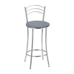 Kit 2 Banquetas Cromadas BC26B de Metal e Assento Espuma D15 Treparoni - 1