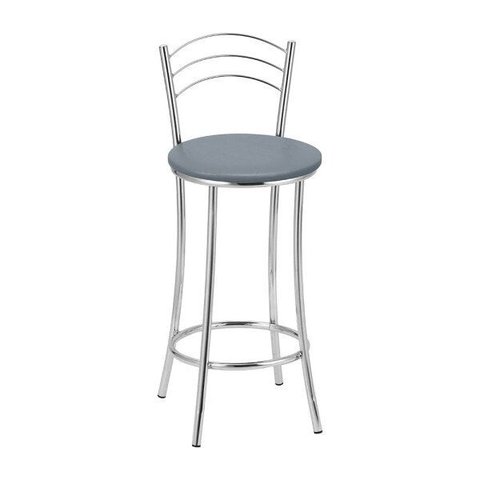 Kit 2 Banquetas Cromadas BC26B de Metal e Assento Espuma D15 Treparoni