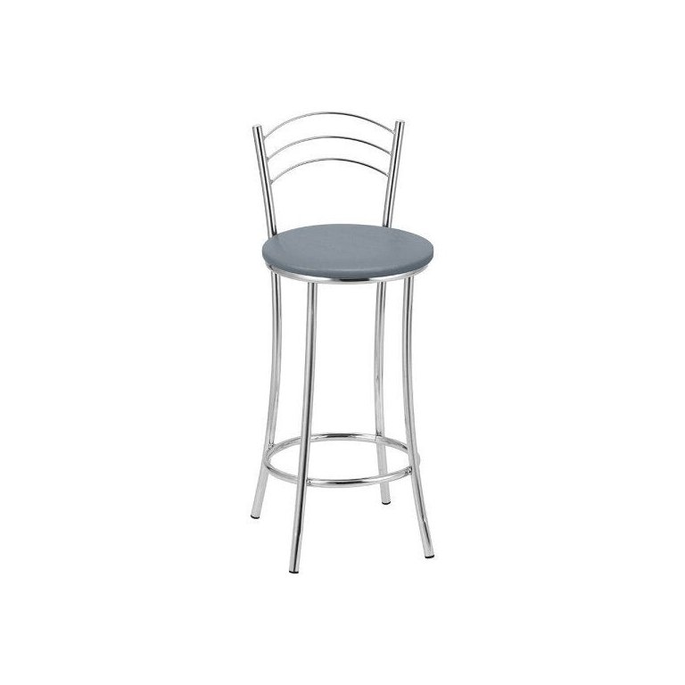 Kit 2 Banquetas Cromadas BC26B de Metal e Assento Espuma D15 Treparoni