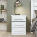 Ver imagem 2 de Kit 2 Mesas de Cabeceira Baião Branco - Móveis Lopas