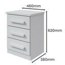 Ver imagem 4 de Kit 2 Mesas de Cabeceira Baião Branco - Móveis Lopas