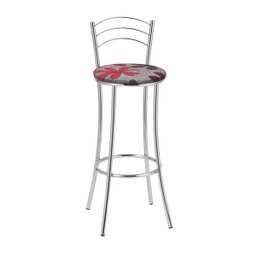 Kit 2 Banquetas Cromadas BC26A de Metal e Assento Espuma D15 Treparoni - 1