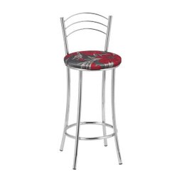 Kit 2 Banquetas Cromadas BC26B de Metal e Assento Espuma D15 Treparoni - 1