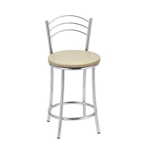 Kit 2 Banquetas Cromadas BC26C de Metal e Assento Espuma D15 Treparoni