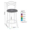 Ver imagem 2 de Kit 2 Banquetas Cromadas BC26C de Metal e Assento Espuma D15 Treparoni