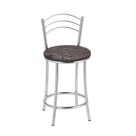 Kit 2 Banquetas Cromadas BC26C de Metal e Assento Espuma D15 Treparoni