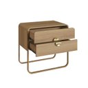 Ver imagem 4 de Mesa de Cabeceira Organica 60 Cm 28062 Hanover Dourado Artesano