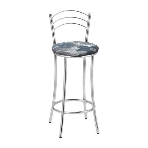 Kit 2 Banquetas Cromadas BC26B de Metal e Assento Espuma D15 Treparoni