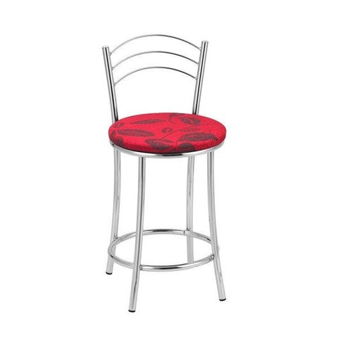 Kit 2 Banquetas Cromadas BC26C de Metal e Assento Espuma D15 Treparoni