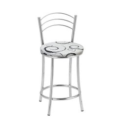 Kit 2 Banquetas Cromadas BC26C de Metal e Assento Espuma D15 Treparoni - 1