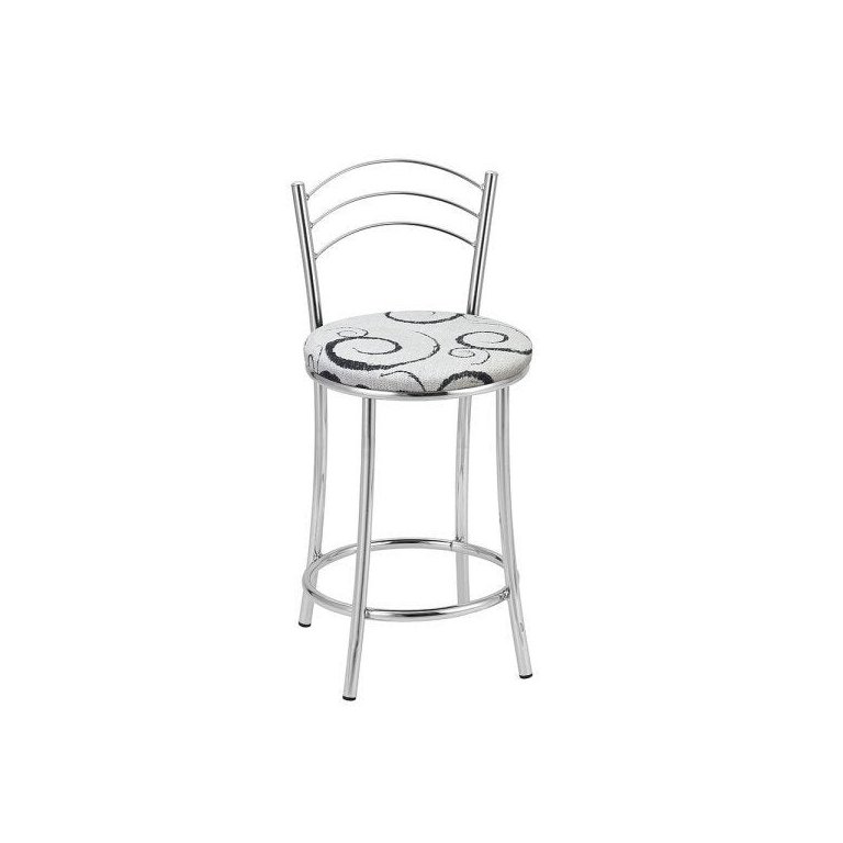 Kit 2 Banquetas Cromadas BC26C de Metal e Assento Espuma D15 Treparoni