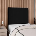 Ver imagem 2 de Cabeceira Solteiro 90 Cm com Frame Luna Suede Preto Artte