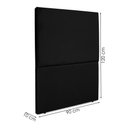 Ver imagem 3 de Cabeceira Solteiro 90 Cm com Frame Luna Suede Preto Artte