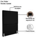 Ver imagem 4 de Cabeceira Solteiro 90 Cm com Frame Luna Suede Preto Artte