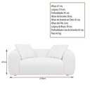Ver imagem 6 de Sofá Clier 2 Lugares 210cm Off White Bouclé Enrugado Sallar Home