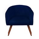Ver imagem 1 de Poltrona Estela Tresse Suede Azul Marinho - Dominic Decor