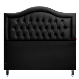Cabeceira Queen Estofada Capitonê Provençal Corano Preto 160 X 120 Rbl - 1