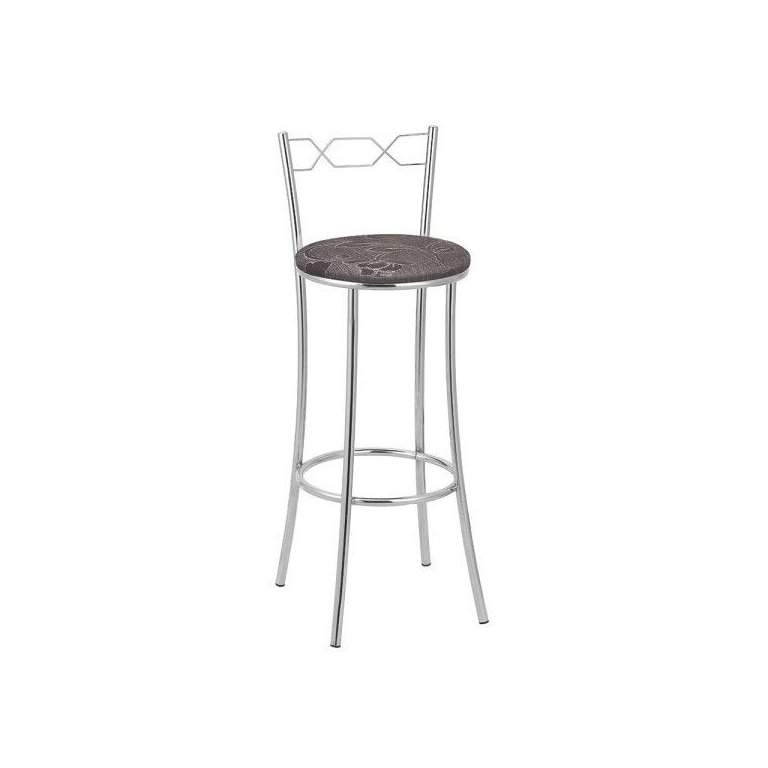 Kit 2 Banquetas Cromadas BC51A de Metal e Assento Espuma D15 Treparoni