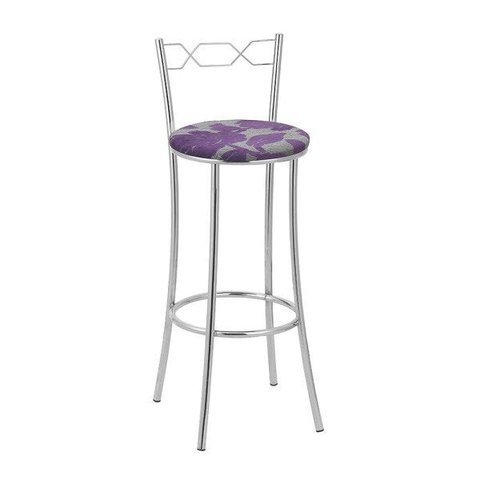 Kit 2 Banquetas Cromadas BC51A de Metal e Assento Espuma D15 Treparoni