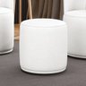 Puff Redondo Orgânico para Sala Malu Sintético Branco M11 - D'rossi - 2