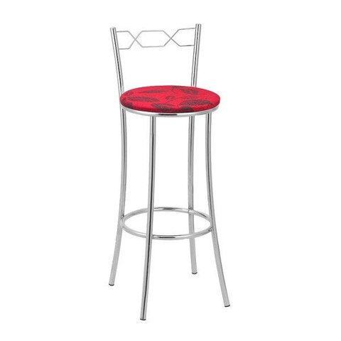 Kit 2 Banquetas Cromadas BC51A de Metal e Assento Espuma D15 Treparoni