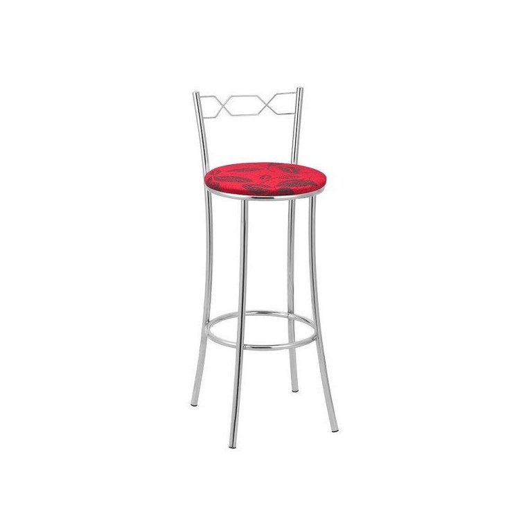 Kit 2 Banquetas Cromadas BC51A de Metal e Assento Espuma D15 Treparoni