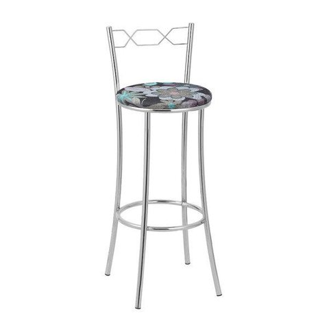 Kit 2 Banquetas Cromadas BC51A de Metal e Assento Espuma D15 Treparoni