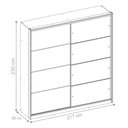 Ver imagem 7 de Conjunto Quarto Guarda Roupa com Espelho e Comoda Napolis Amendola