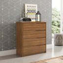 Ver imagem 3 de Conjunto Quarto Guarda Roupa com Espelho e Comoda Napolis Amendola