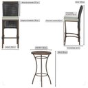 Ver imagem 2 de Mesa Bistrô 2 Banquetas Roma Marrom Corda Náutica 3 Trama Preto