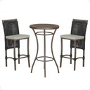 Ver imagem 1 de Mesa Bistrô 2 Banquetas Roma Marrom Corda Náutica 3 Trama Preto