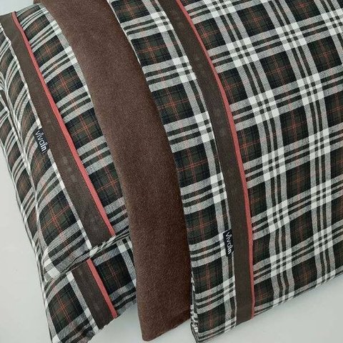 Jogo de lençol VivaIN flanela CASAL Onix Marrom