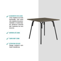 Conjunto Sala de Jantar Carraro Galway com Mesa e 4 Cadeiras - 7