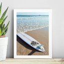 Ver imagem 1 de Quadro Coleção Praia Surf - Prancha 24x18cm - com Vidro:madeira Branca