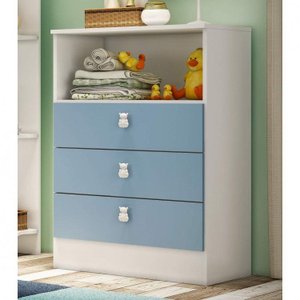 Cômoda Infantil 3 Gavetas 1330 Espresso Móveis